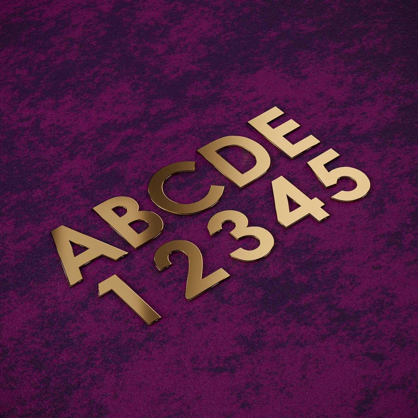 Century - Geometric Brass Door Numbers & Letters - Housenama