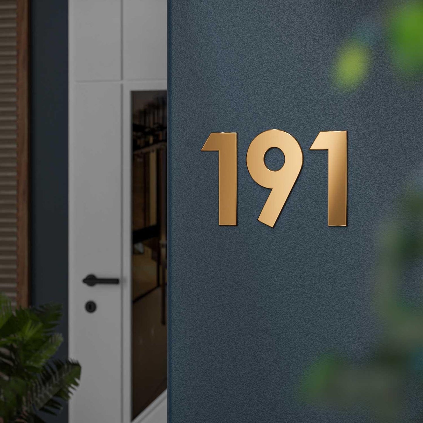 Century - Geometric Brass Door Numbers & Letters - Housenama