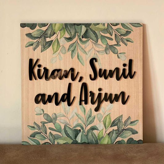 Cherry Botanical Nameplate
