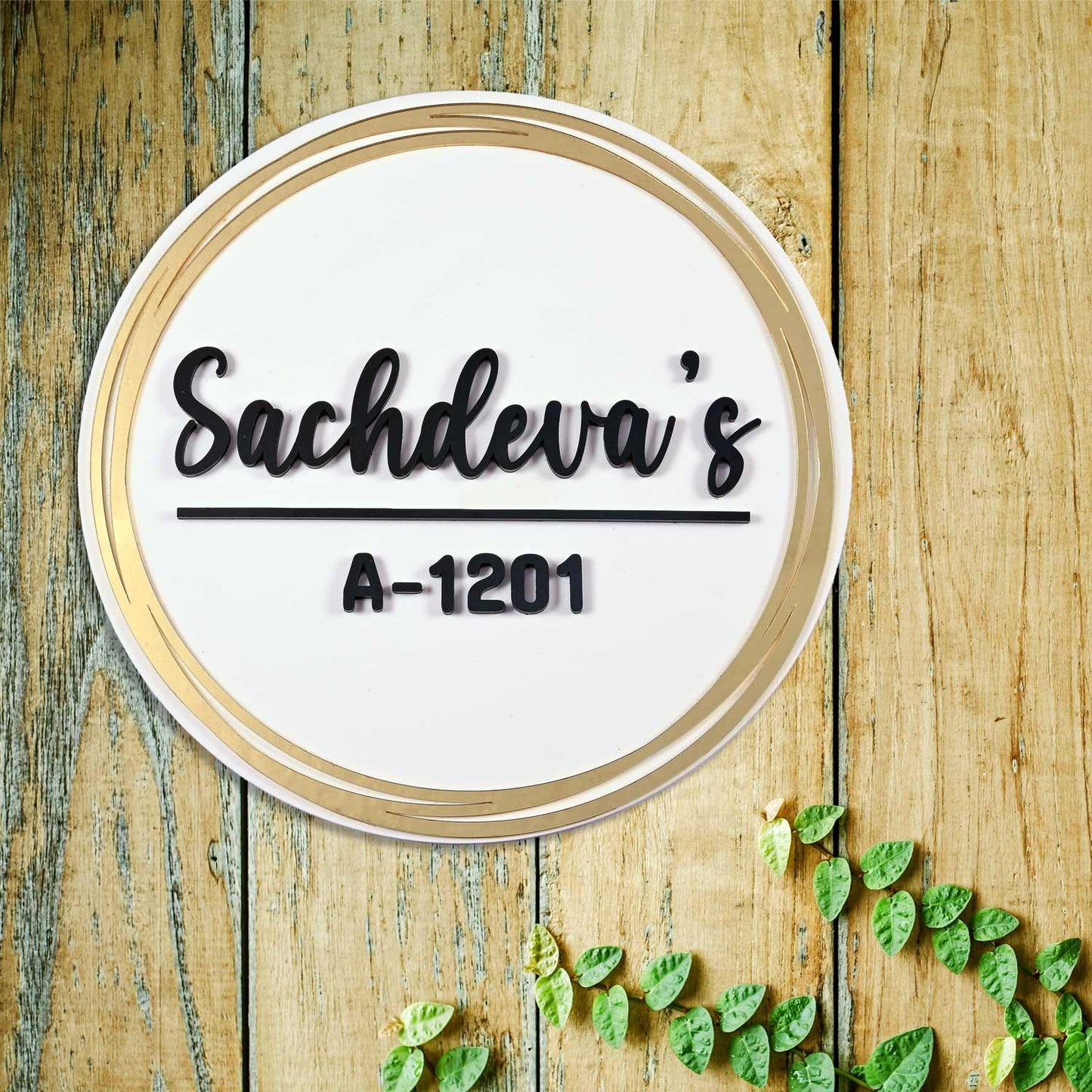 Cirque d'Or - Acrylic Name Plate with Raised Lettering - Housenama