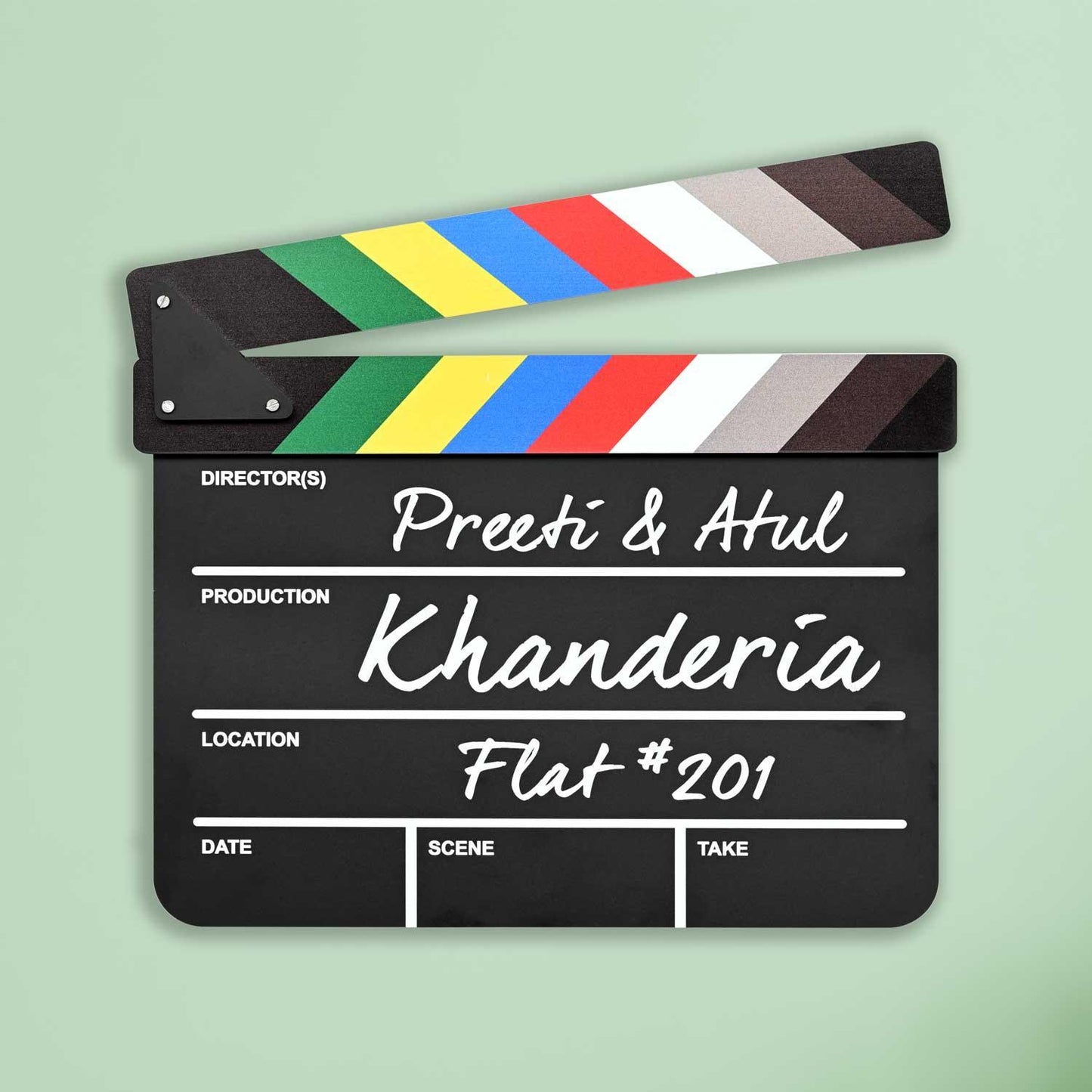 Clapperboard Name Plate for Movie Buffs - Housenama