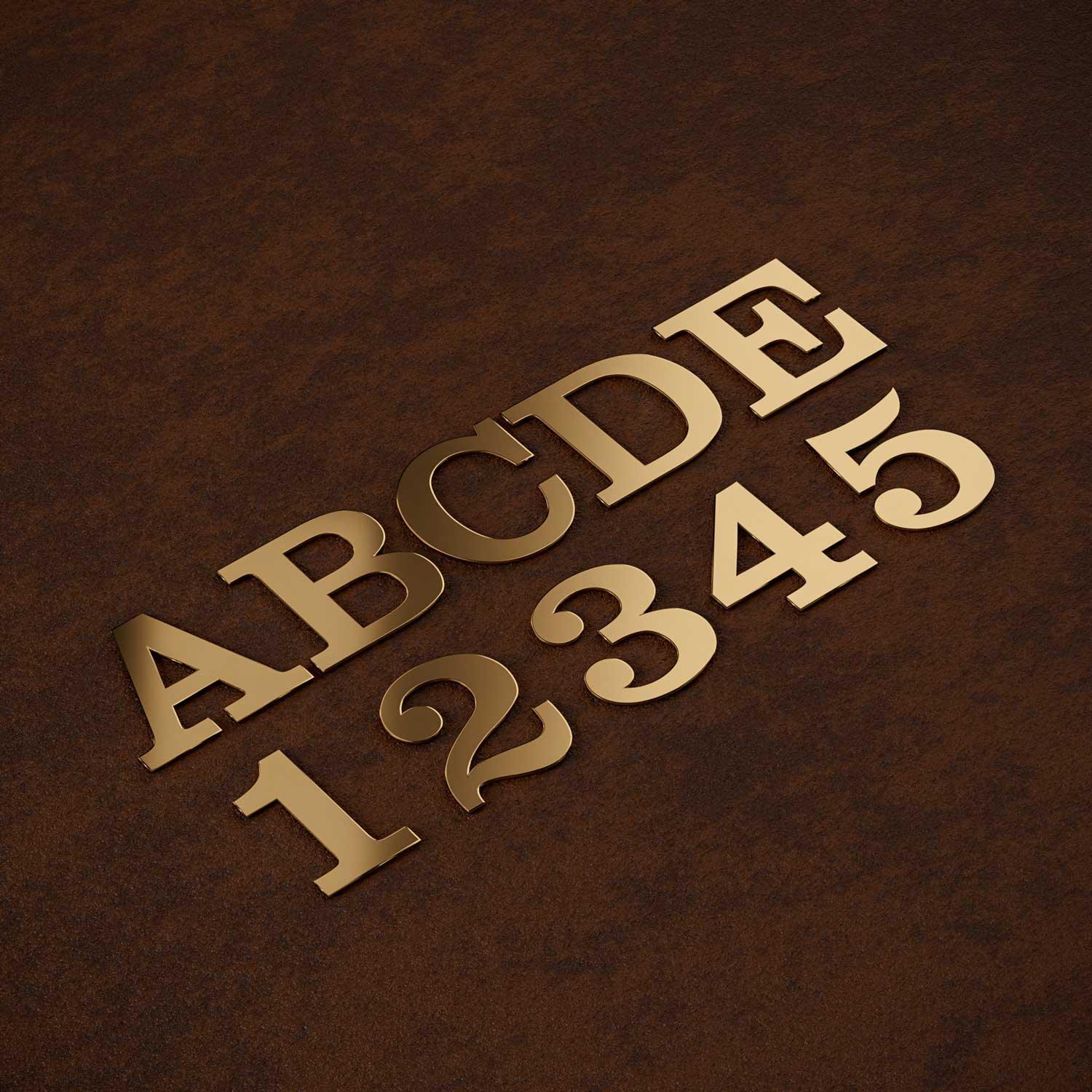Clarendon - Classic Brass Door Numbers & Letters - Housenama