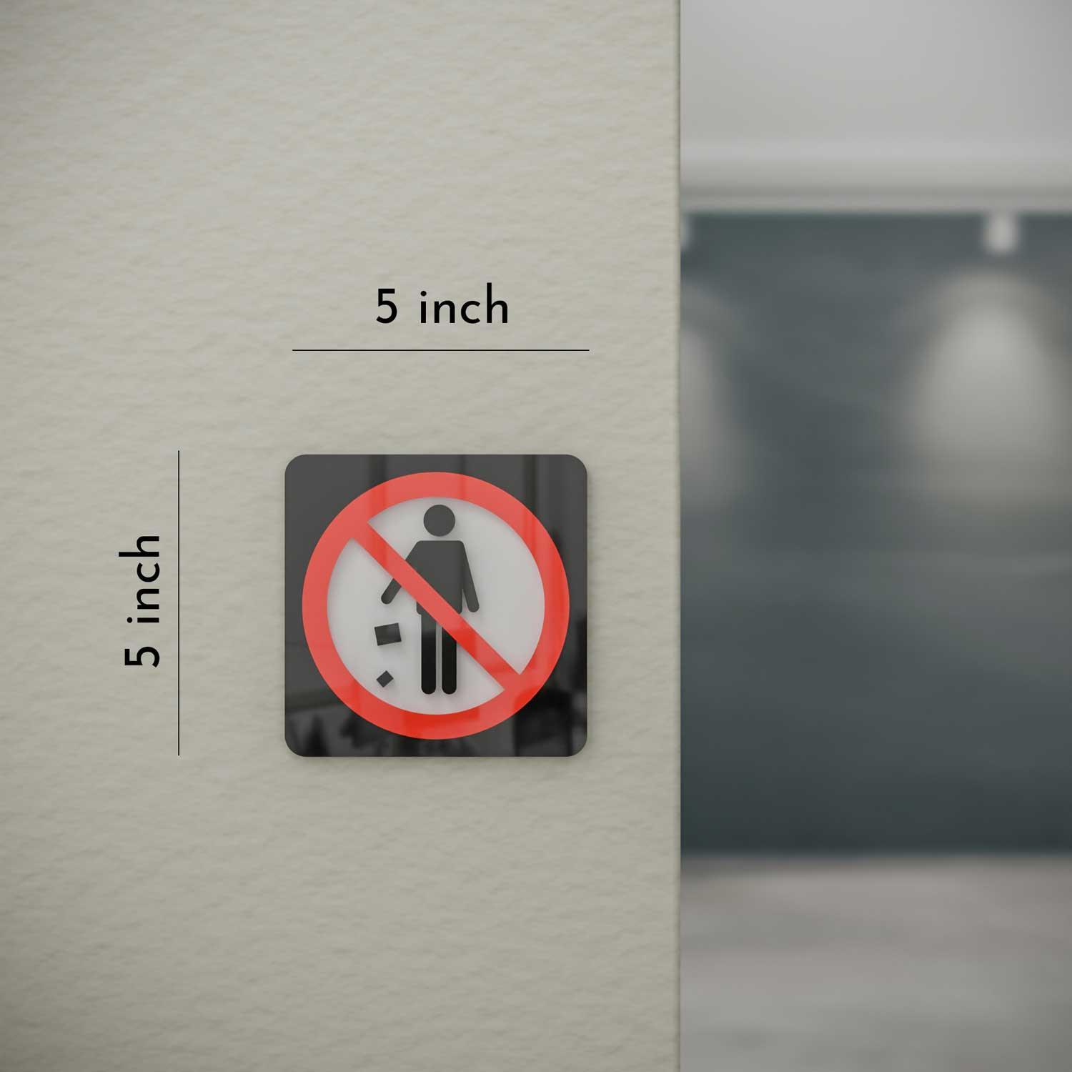 Do Not Litter - Layered 3D Prohibition Sign - Housenama