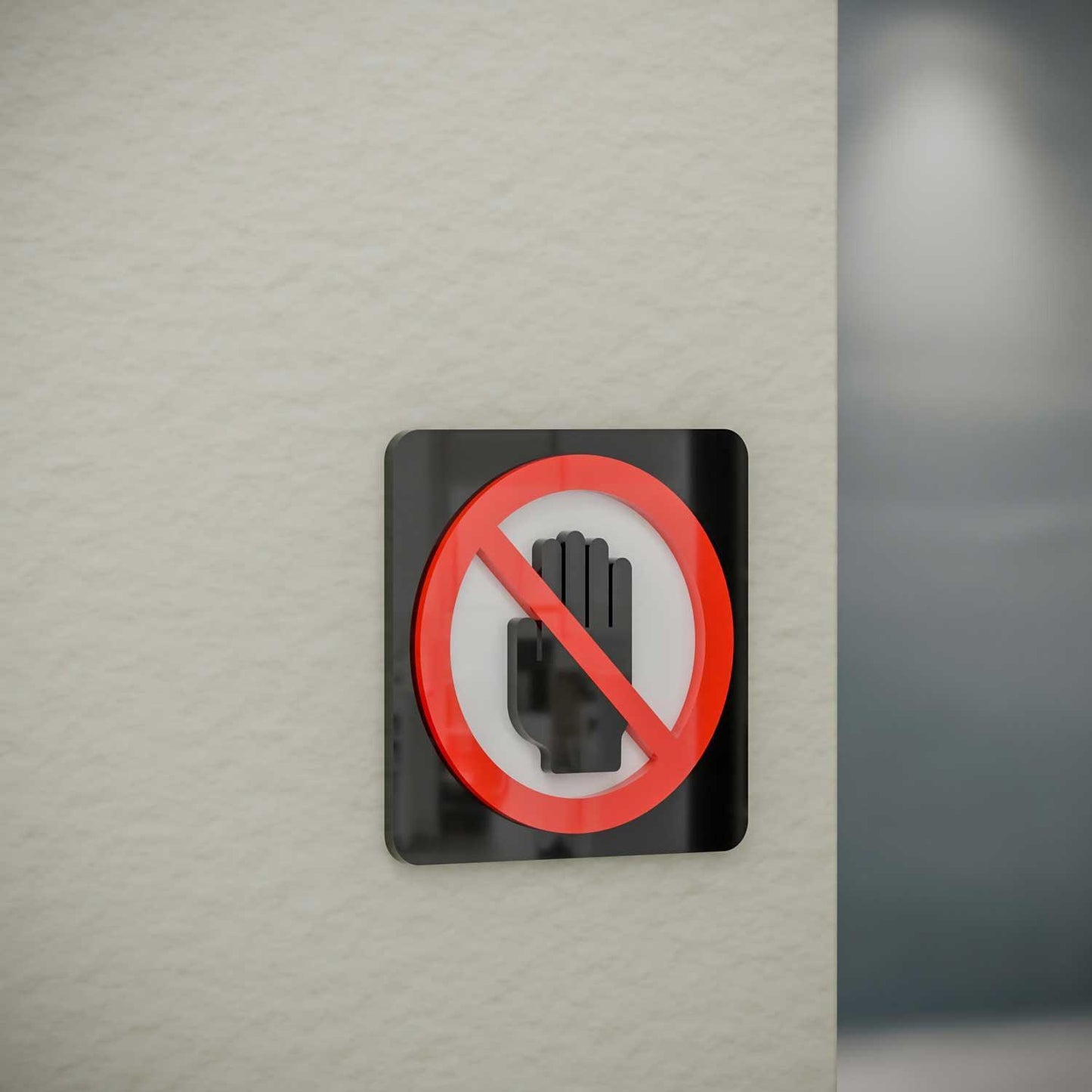 Do Not Touch - Layered 3D Prohibition Sign - Housenama
