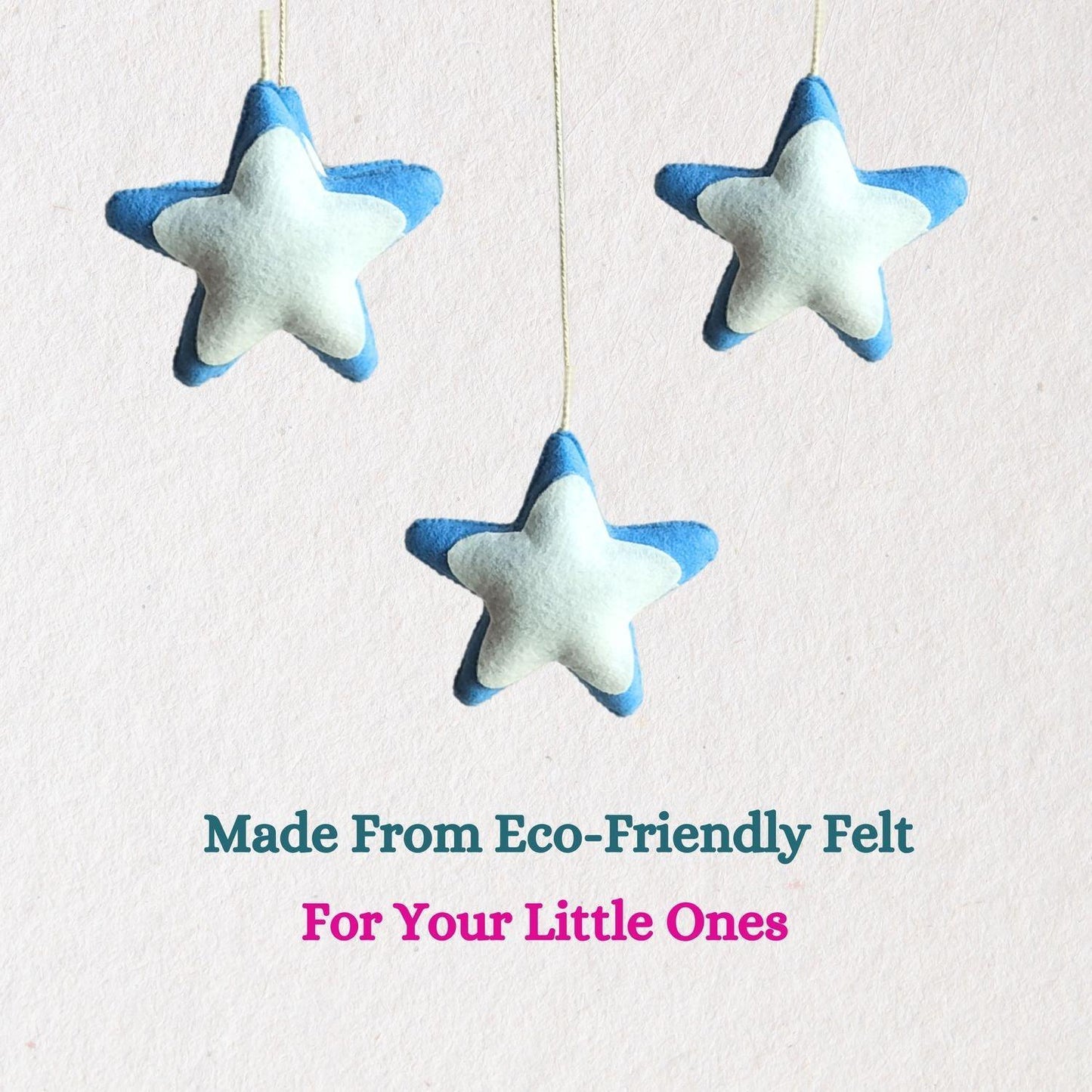 Dreamy Teddy Felt Name Plate for Children - Housenama