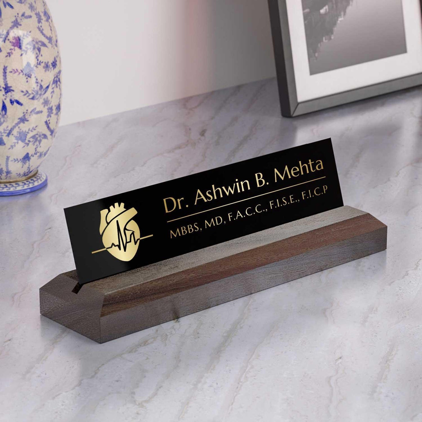 Excelus Office Desk Name Plate - Cardiologist