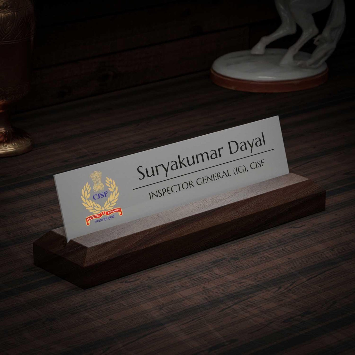 Excelus Office Desk Name Plate - Central Industrial Security Force (CISF) - Housenama