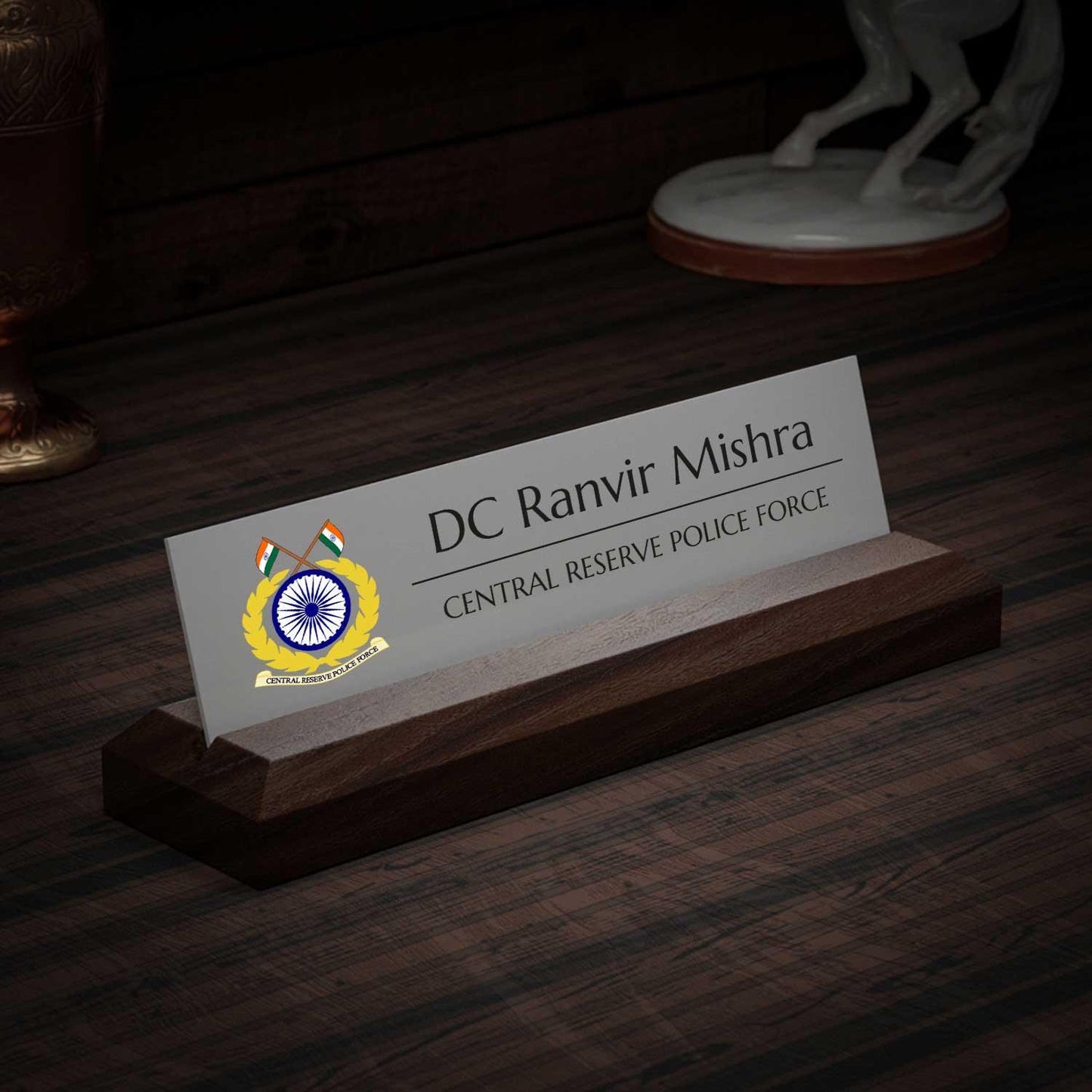 Excelus Office Desk Name Plate - Central Reserve Police Force (CRPF) - Housenama