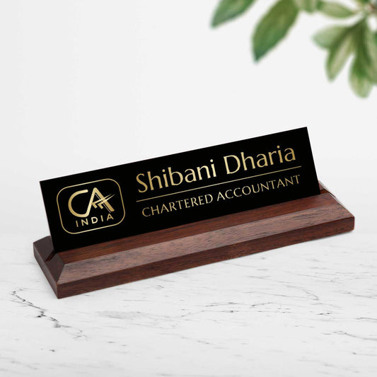 Excelus Office Desk Name Plate - Chartered Accountant (CA) - Housenama