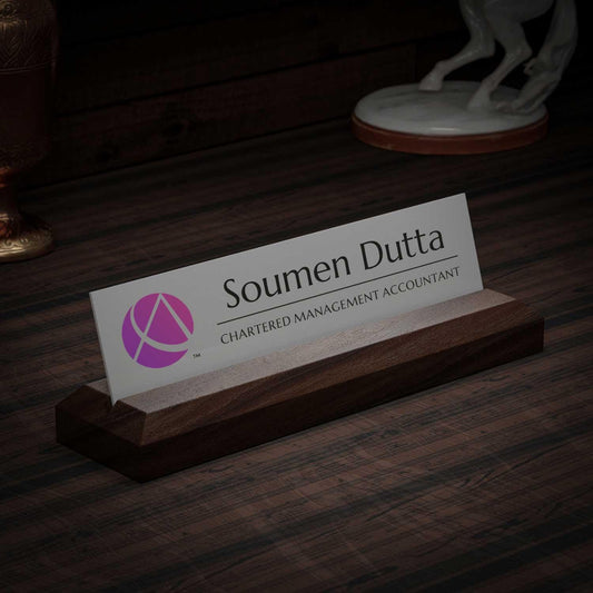 Excelus Office Desk Name Plate - Chartered Management Accountant (CIMA) - Housenama