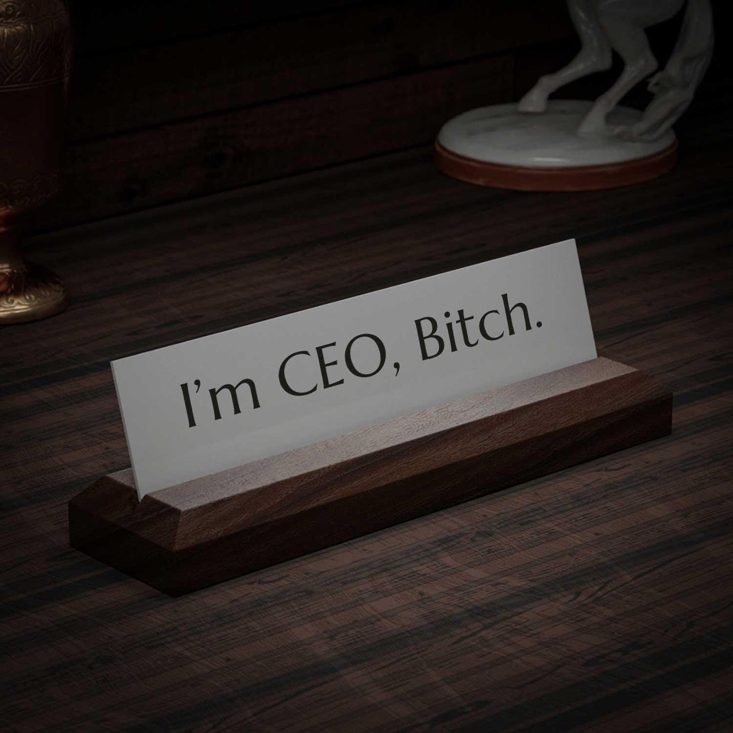 Excelus Office Desk Name Plate - I'm CEO, Bitch - Housenama