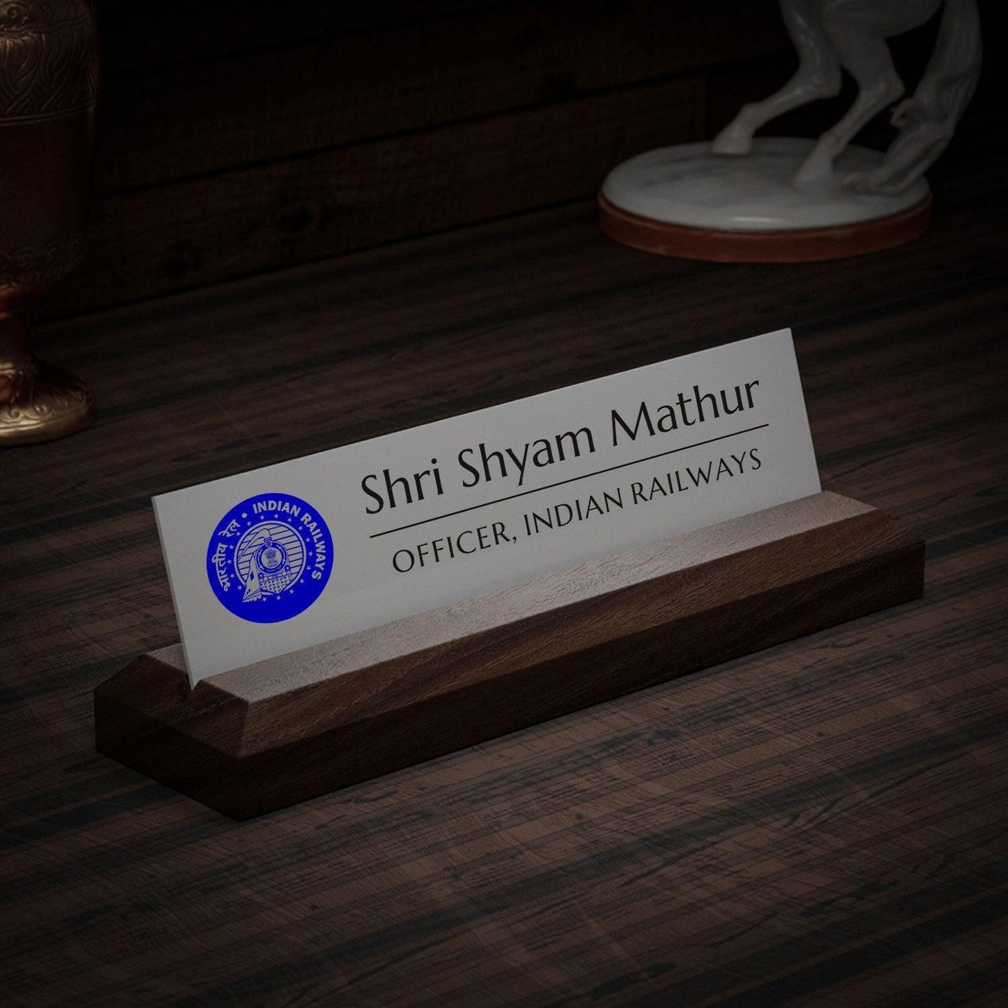 Excelus Office Desk Name Plate - Indian Railways - Housenama