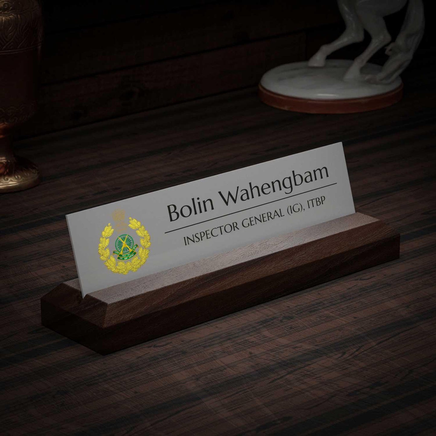 Excelus Office Desk Name Plate - Indo Tibetan Border Police (ITBP) - Housenama