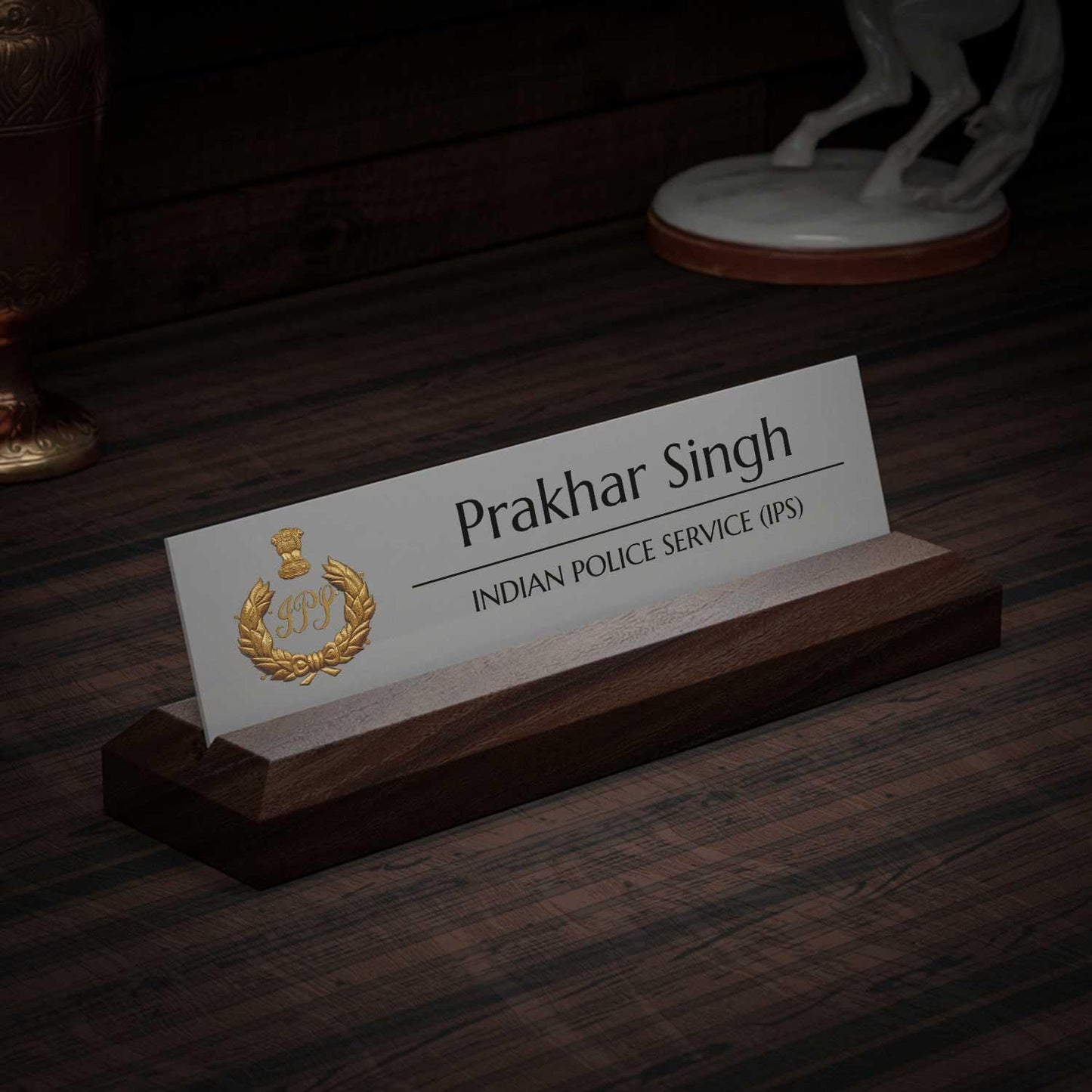 Excelus Office Desk Name Plate - IPS Officer - Housenama