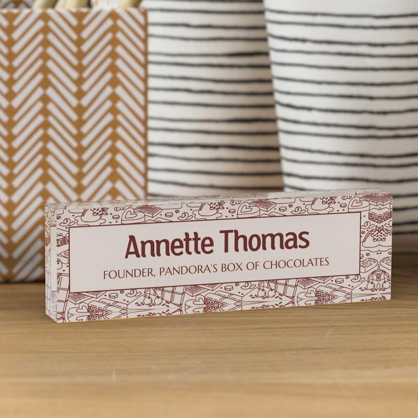 Executive Desk Name Plate for Chocolatiers - Housenama