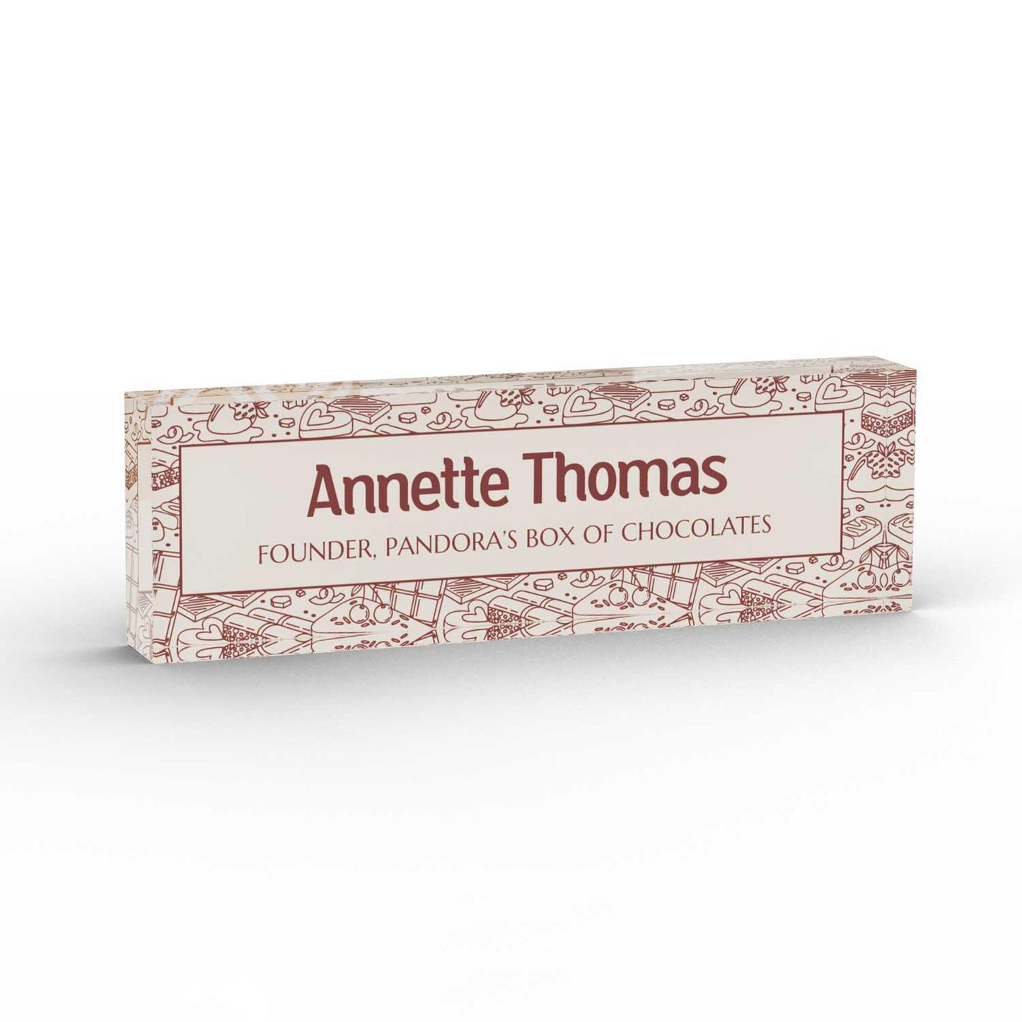 Executive Desk Name Plate for Chocolatiers - Housenama