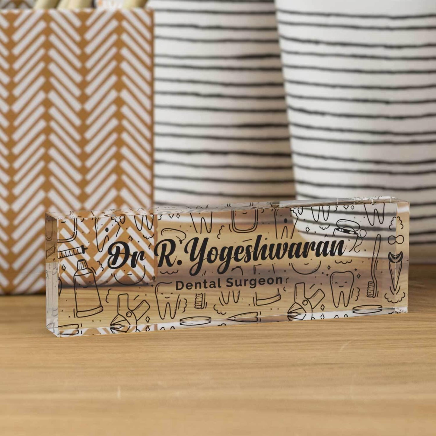 Executive Desk Name Plate for Dental Surgeons - Housenama