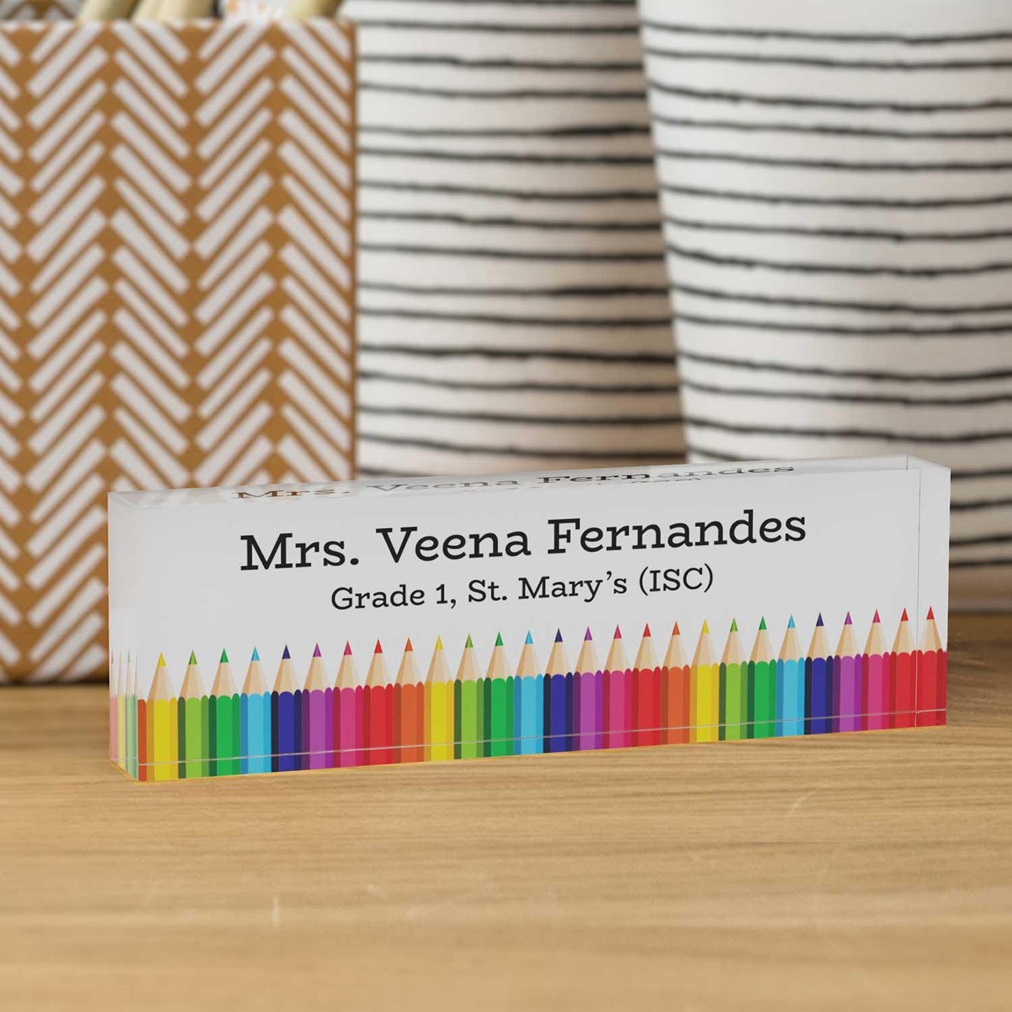 Executive Desk Name Plate for School Teachers - Housenama