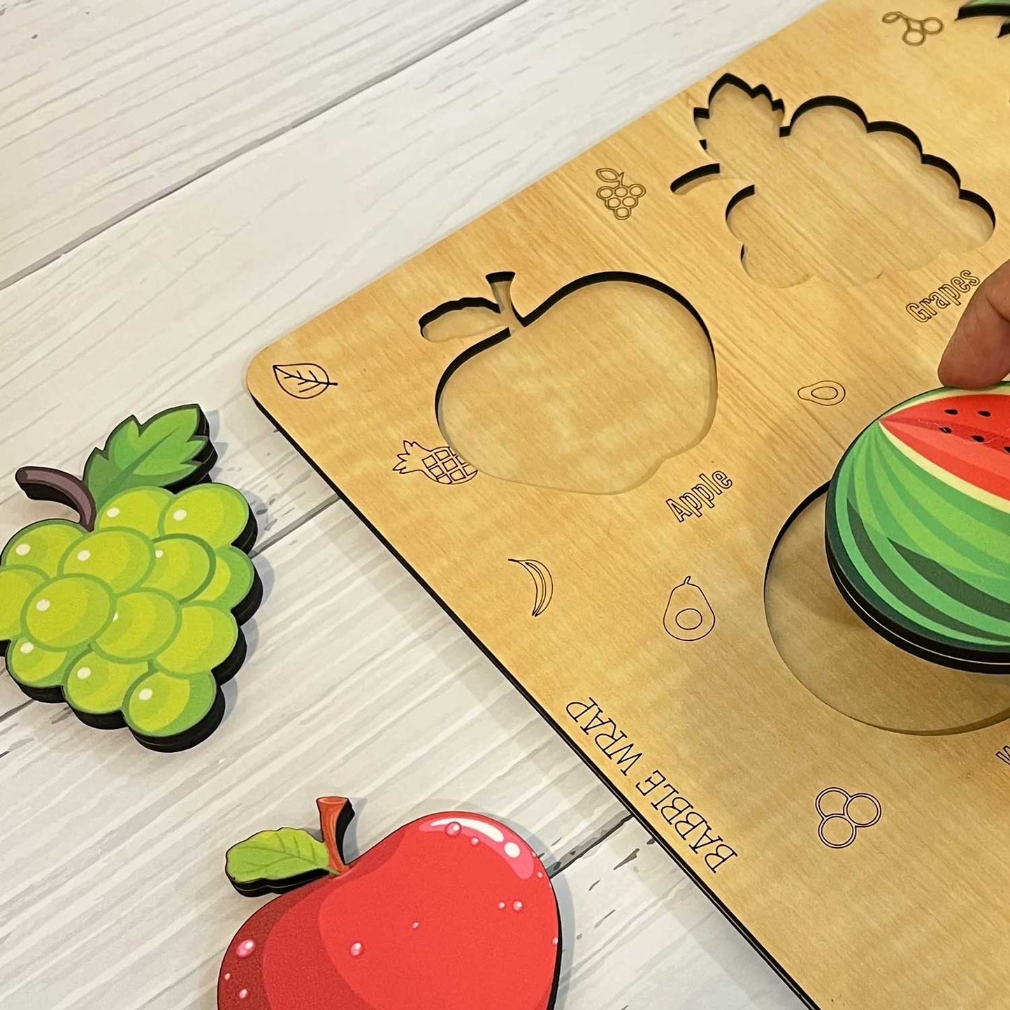 Personalised Wooden Name Puzzle - Fruits