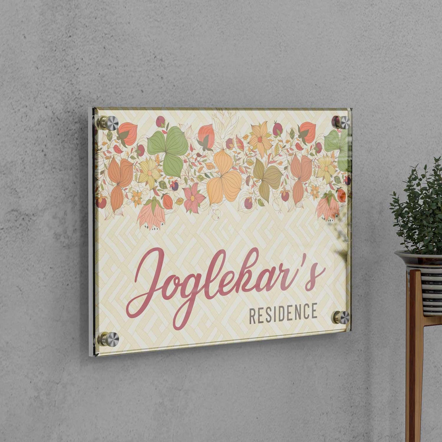 Fruity Vines - Acrylic Name Plate - Housenama