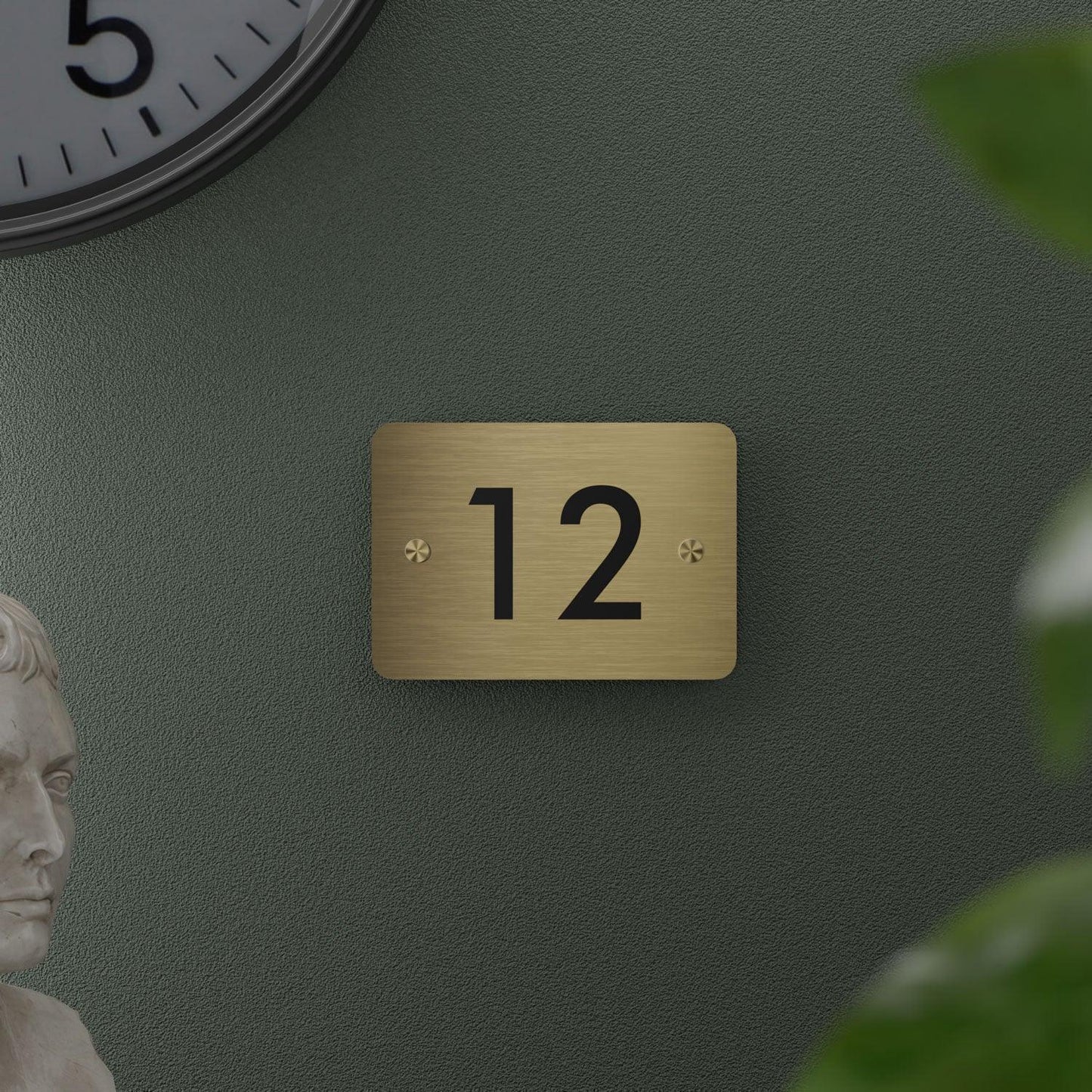 Futura (Gold Stainless Steel) - Contemporary House Number/Name Sign