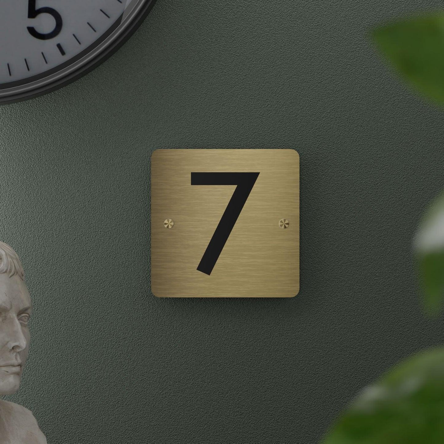 Futura (Gold Stainless Steel) - Contemporary House Number/Name Sign