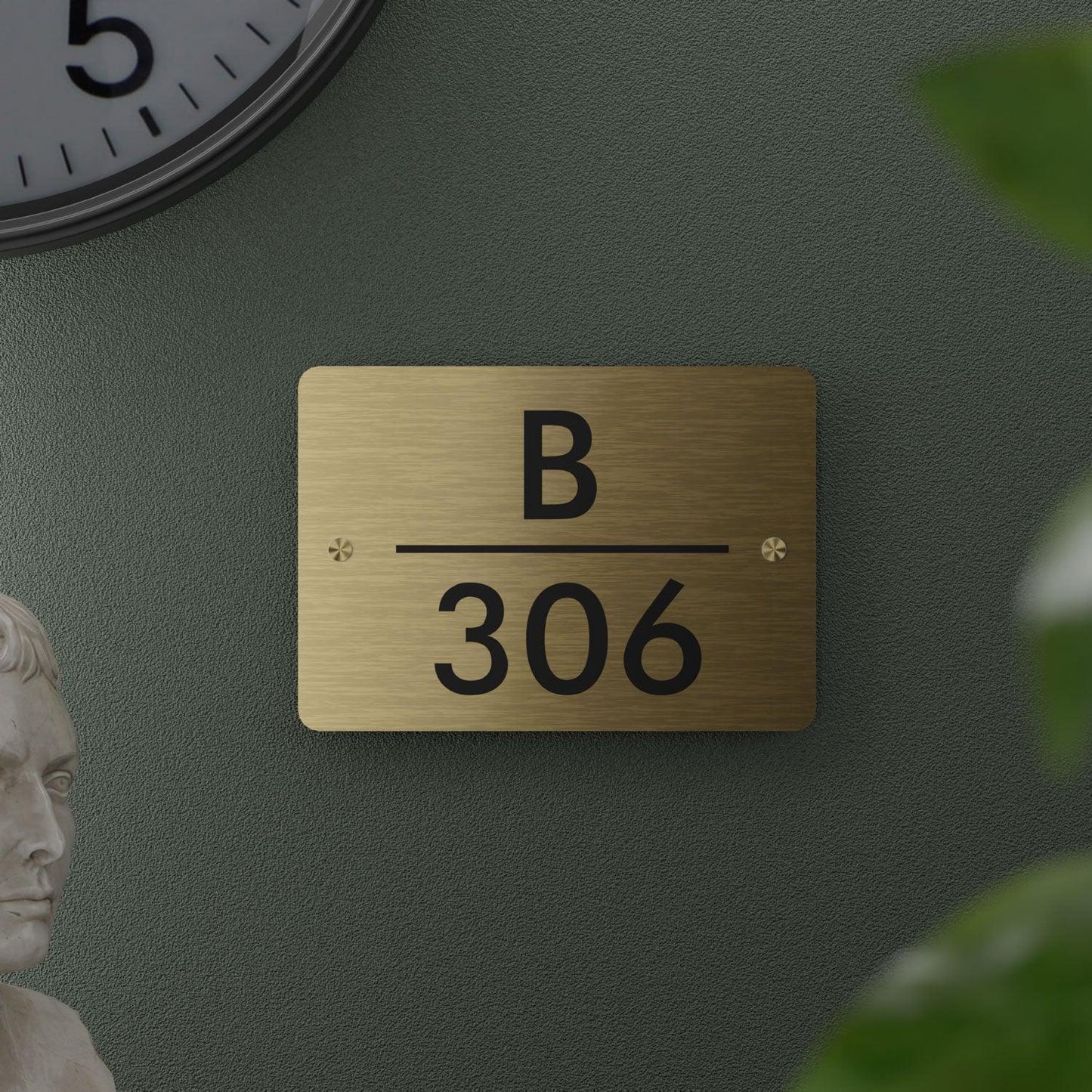 Futura (Gold Stainless Steel) - Contemporary House Number/Name Sign
