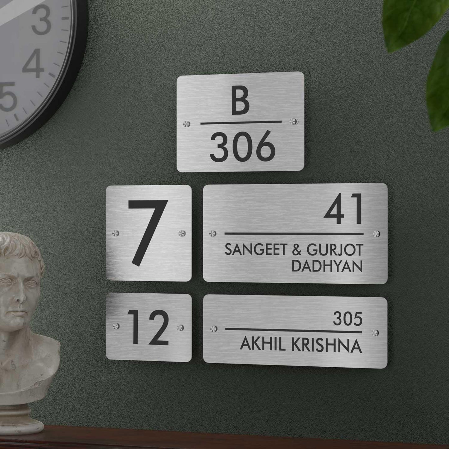 Futura (Stainless Steel) - Contemporary House Number/Name Sign - Housenama
