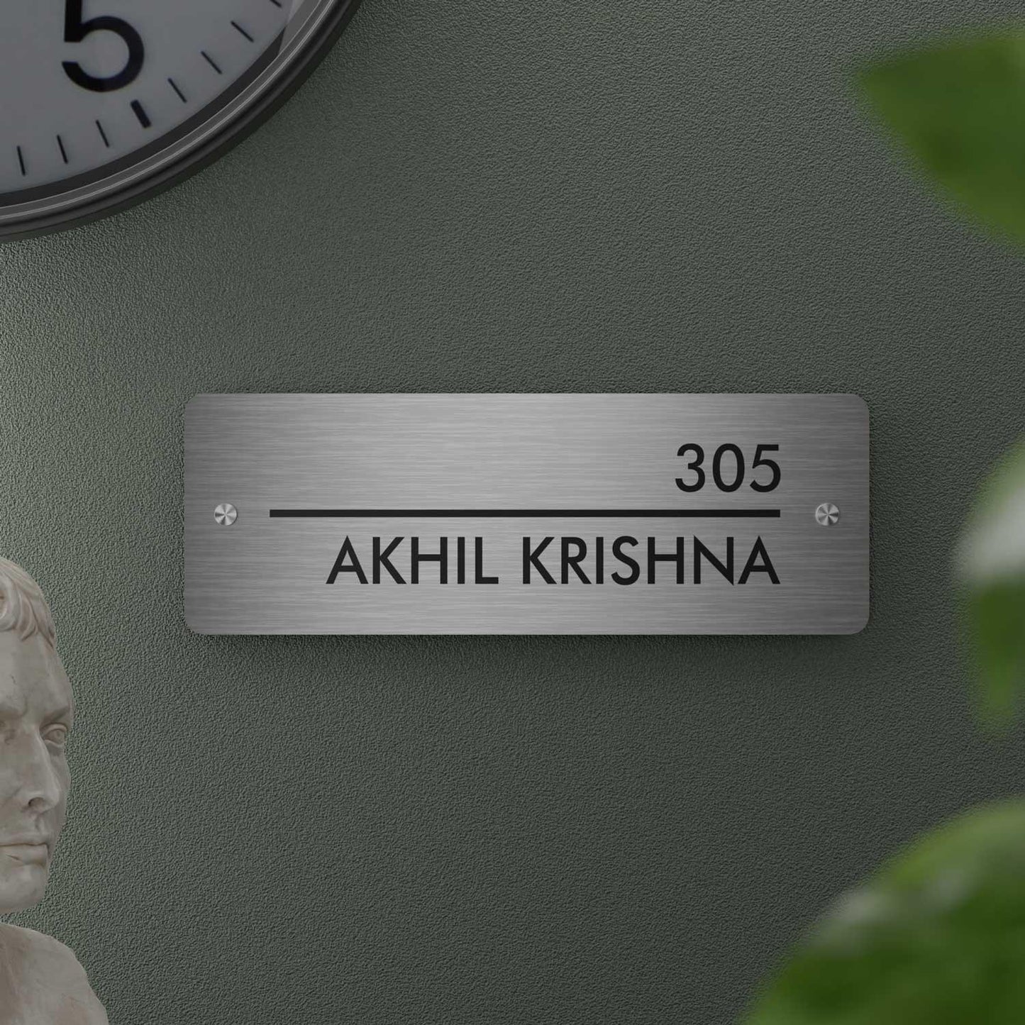 Futura (Stainless Steel) - Contemporary House Number/Name Sign - Housenama