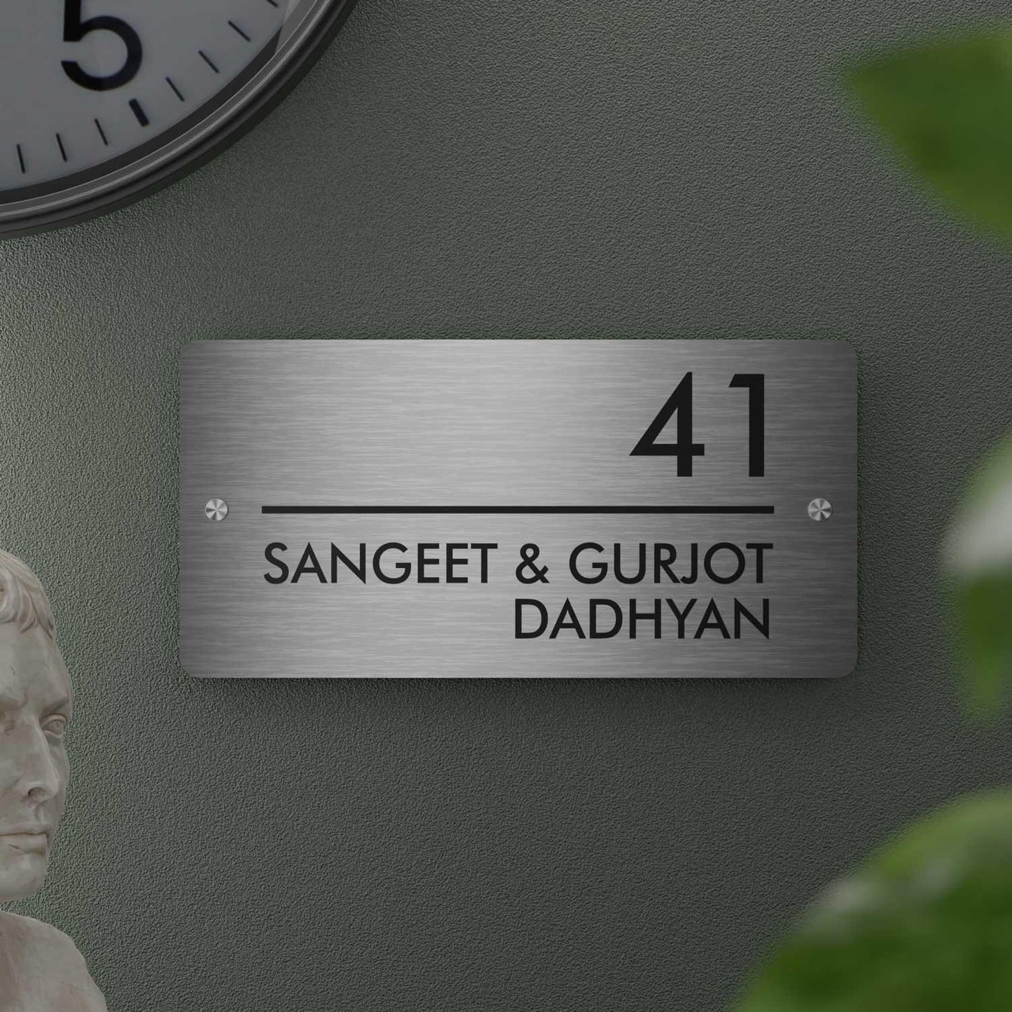 Futura (Stainless Steel) - Contemporary House Number/Name Sign - Housenama