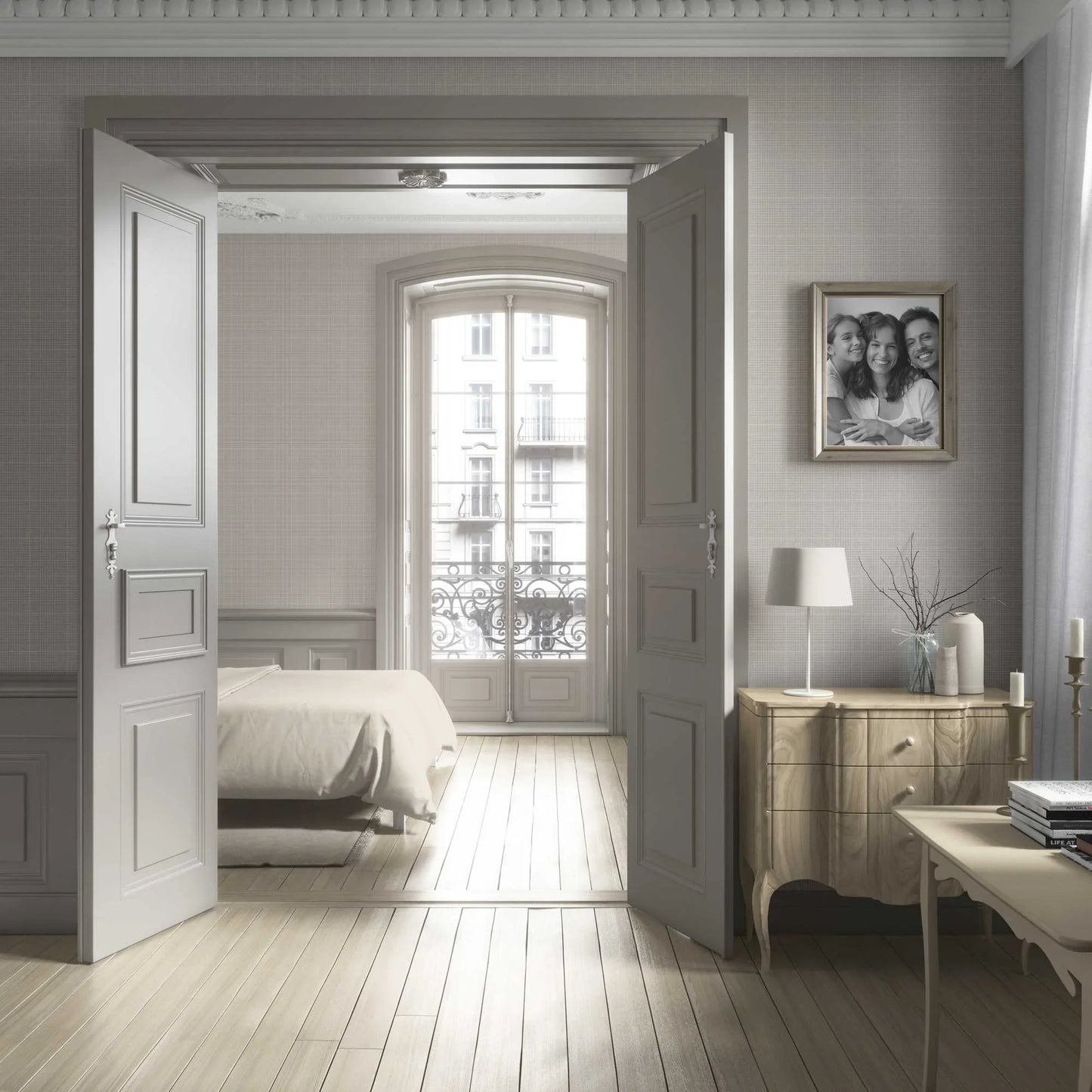 Glenloft Checks Wallpaper - Soft Taupe