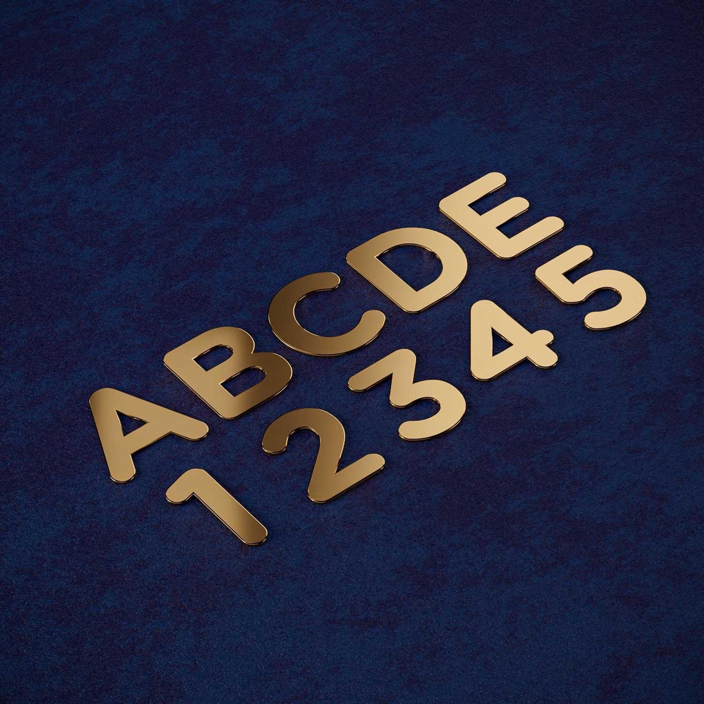Gotham - Rounded Brass Door Numbers & Letters - Housenama