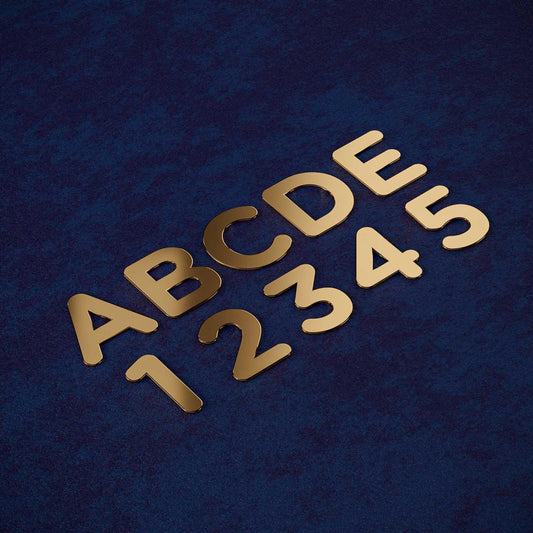 Gotham - Rounded Brass Door Numbers & Letters - Housenama