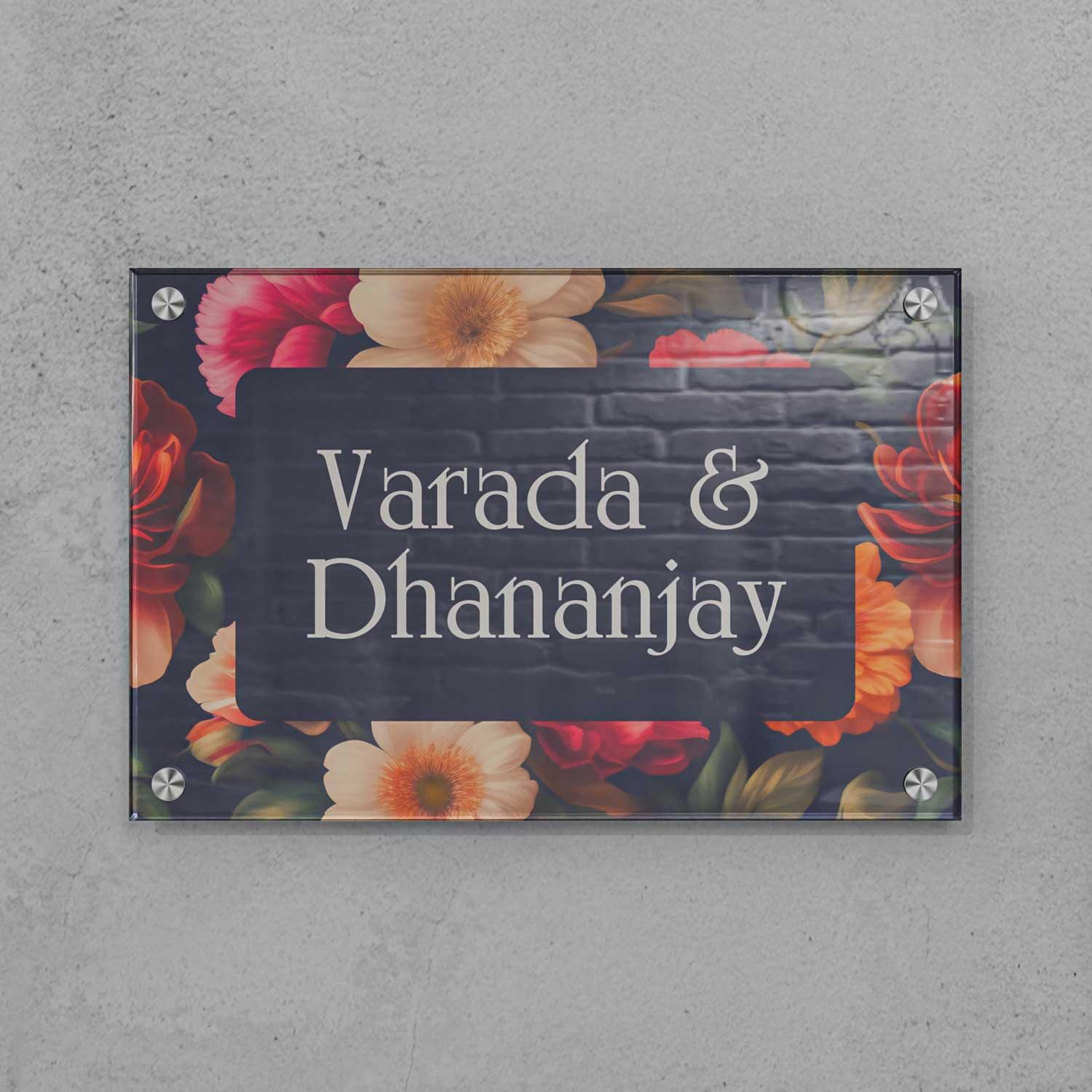 Harmony Garden - Acrylic Name Plate - Housenama