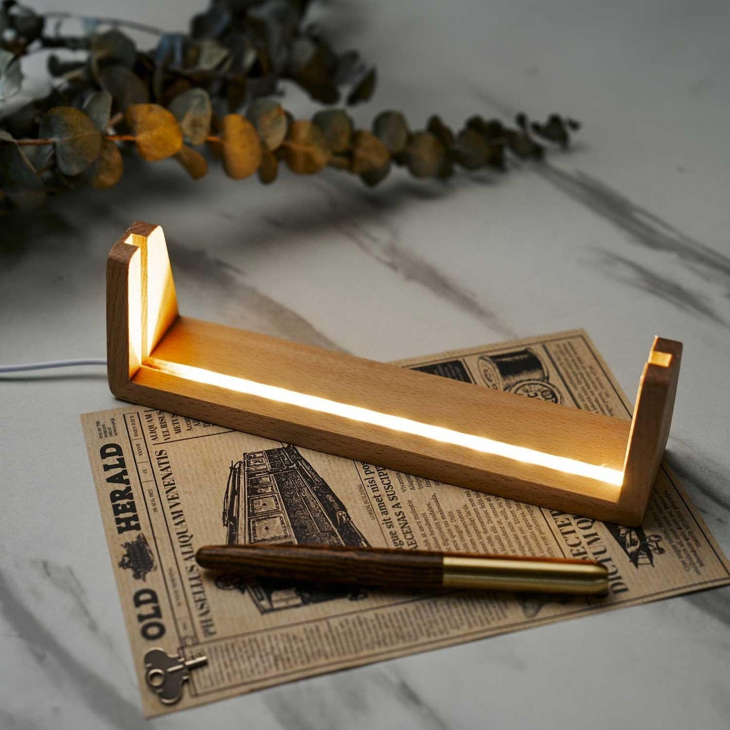 Illuminati Desk Nameplate for Executives (includes LED Lighting) - Housenama