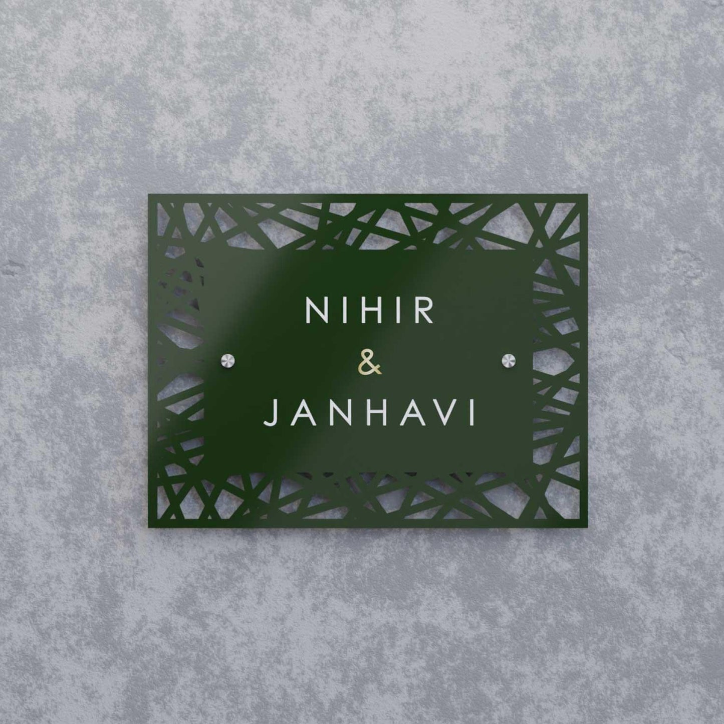 Khwabeeda - Steel Name Plate - Housenama