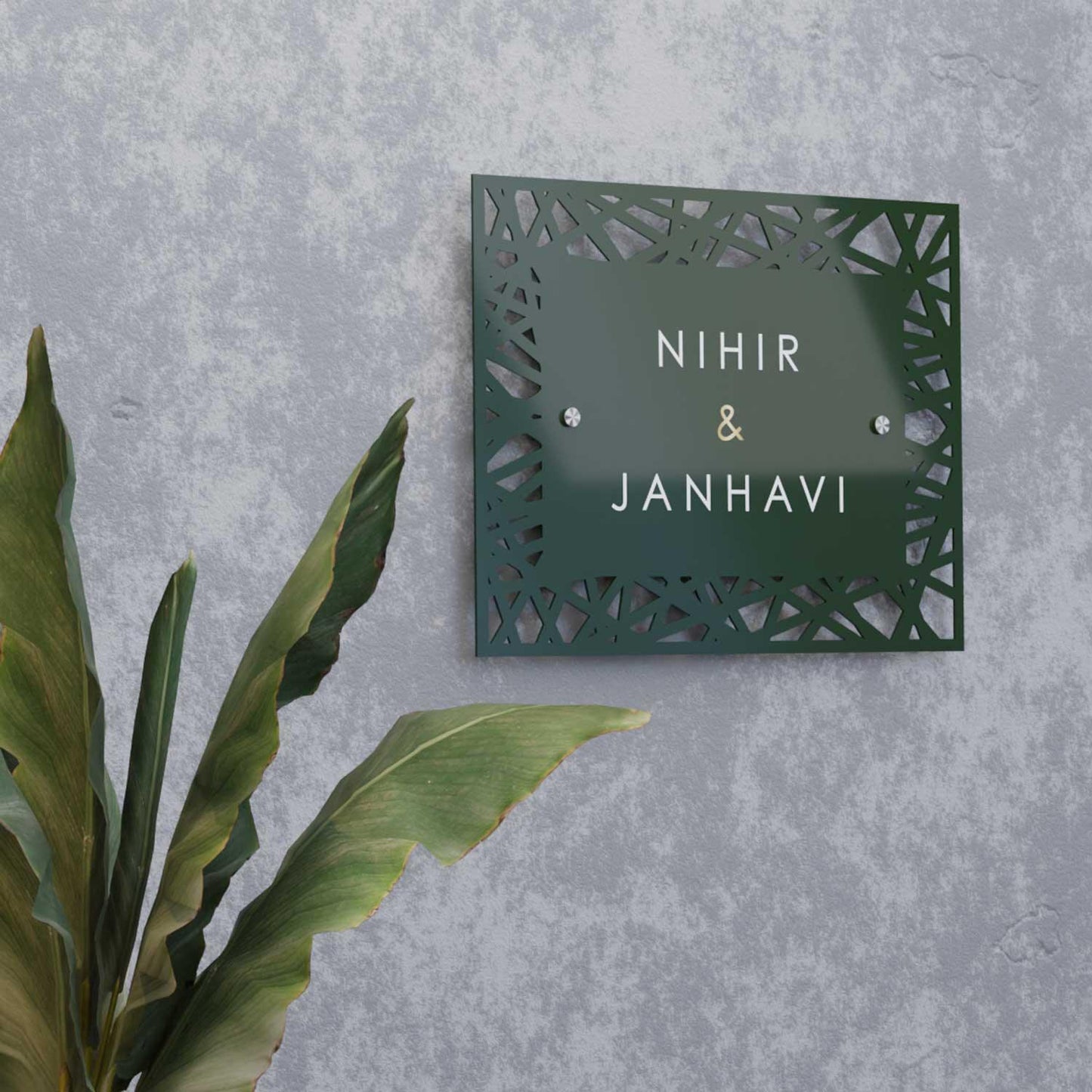 Khwabeeda - Steel Name Plate - Housenama