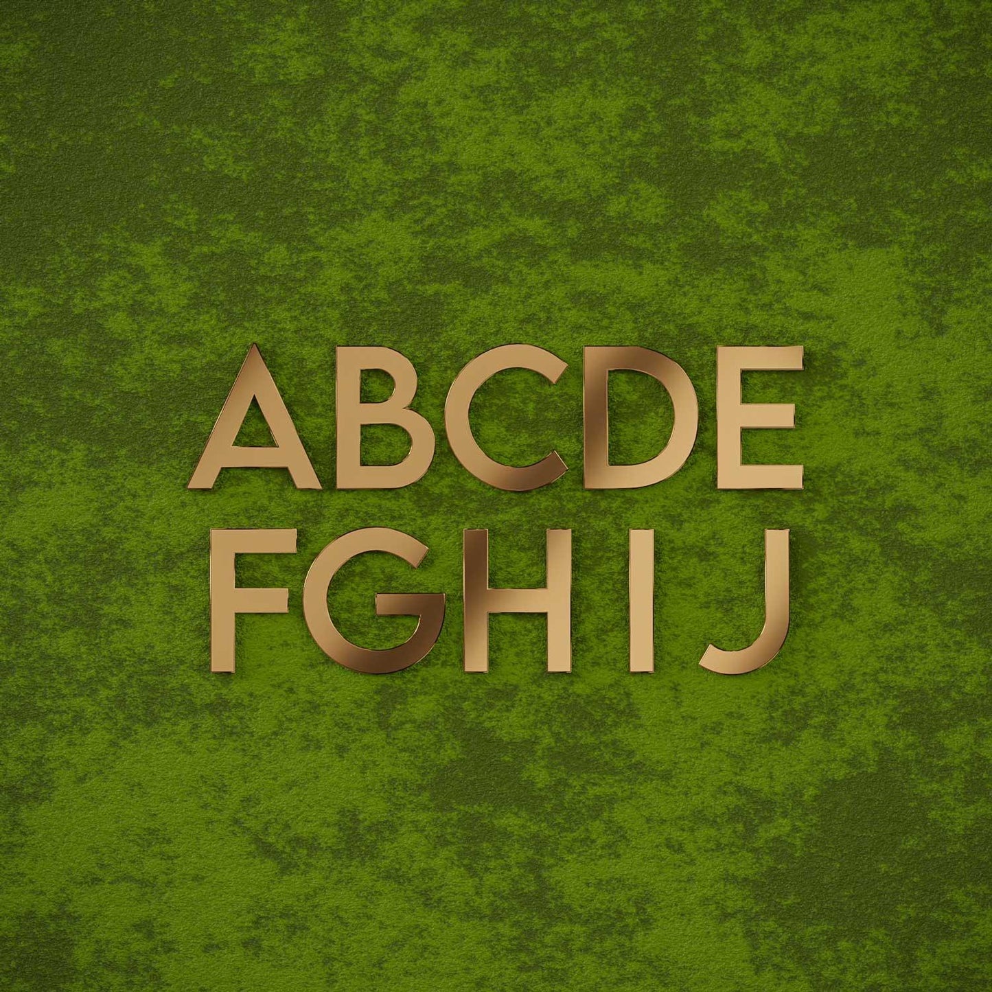 Lemon - Geometric Brass Door Numbers & Letters - Housenama