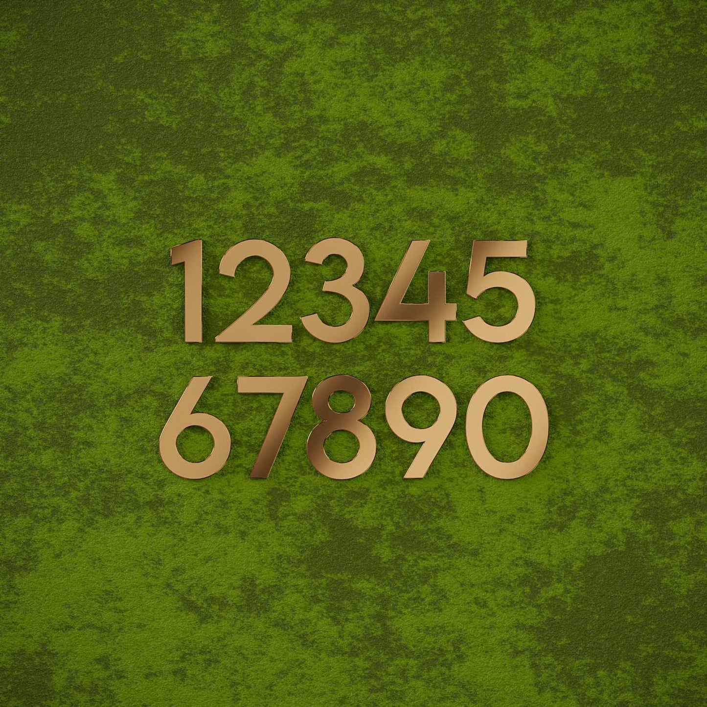 Lemon - Geometric Brass Door Numbers & Letters - Housenama