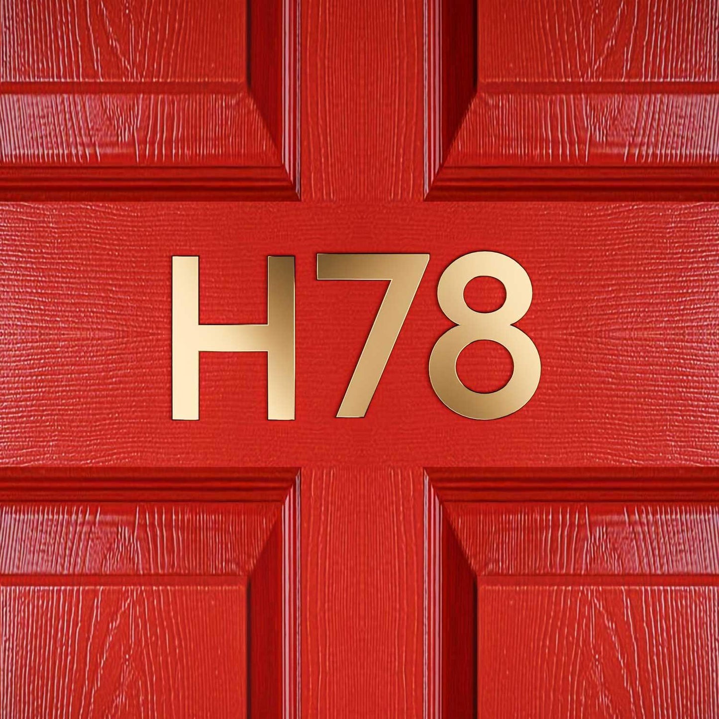 Lemon - Geometric Brass Door Numbers & Letters - Housenama