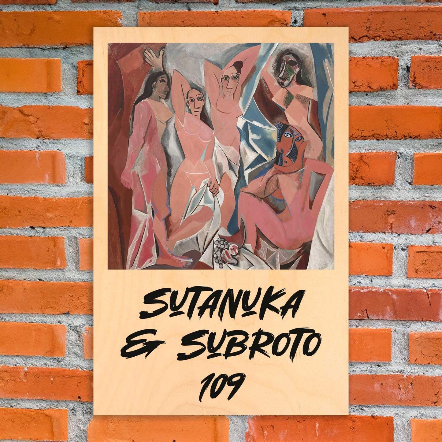 Les Demoiselles d'Avignon - Wooden Name Plate - Housenama