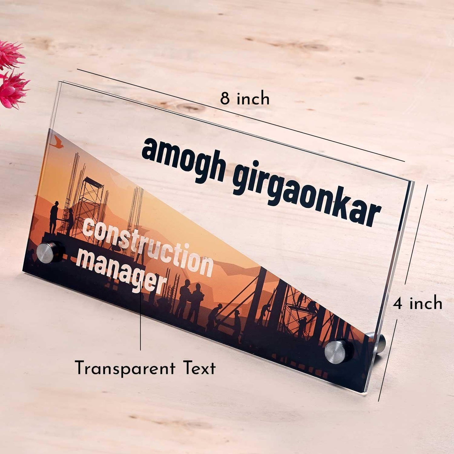 Men At Work - Office Desk Sign for Real Estate/Construction Executives - Housenama