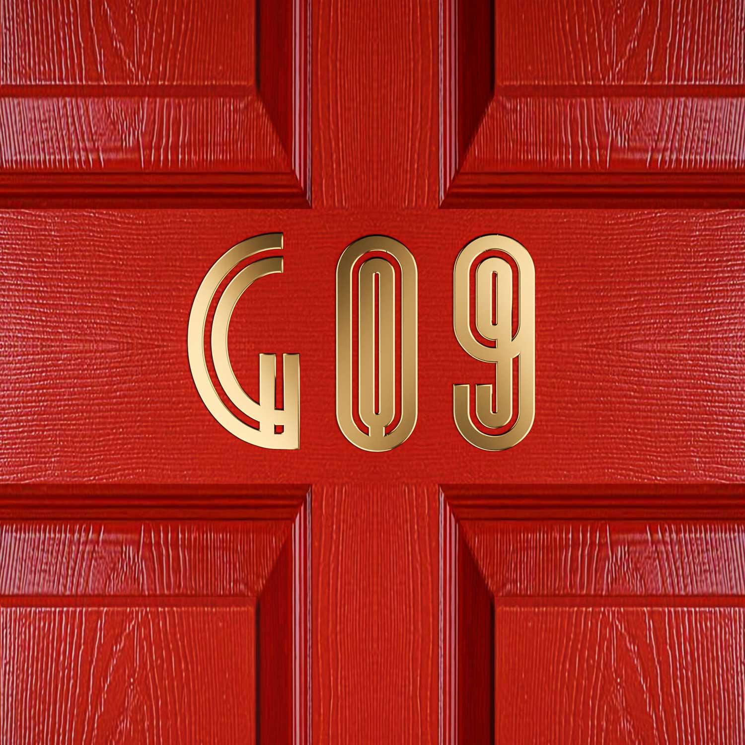 Metropolis - Art Deco Brass Door Numbers & Letters - Housenama