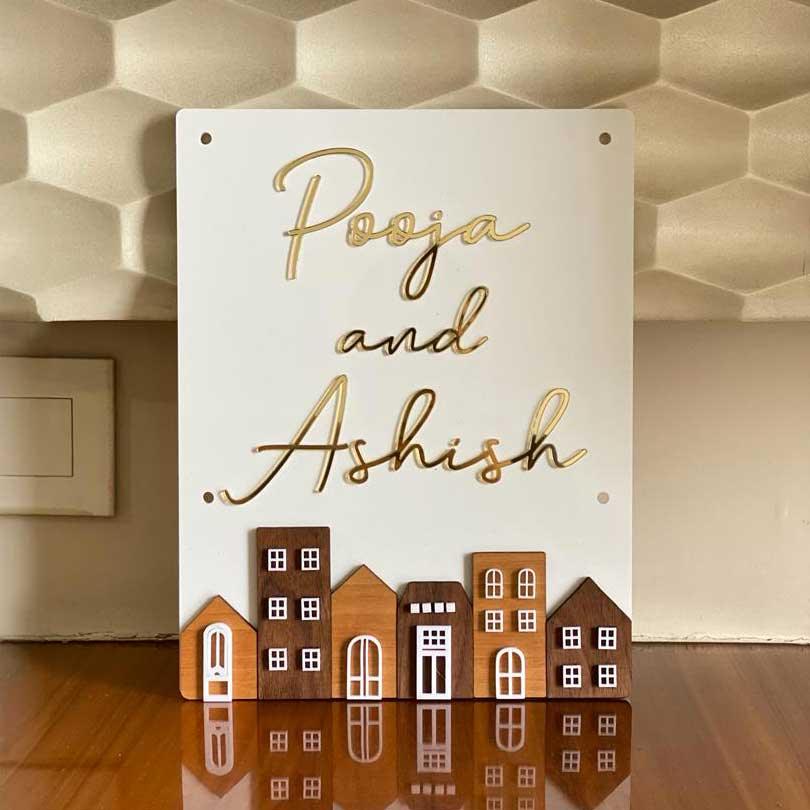 Mini Windows & Doors House Nameplate