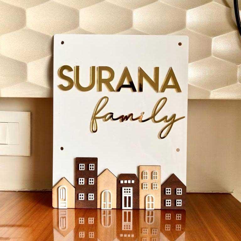 Mini Windows & Doors House Nameplate