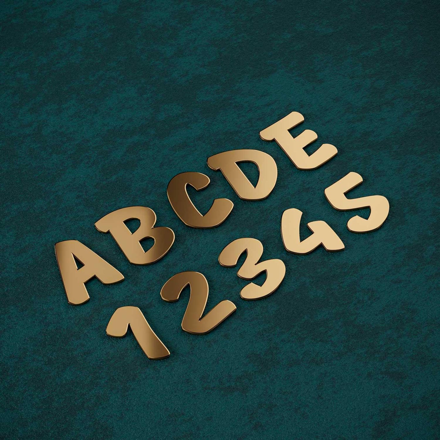 Mogra - Dense Brass Door Numbers & Letters - Housenama