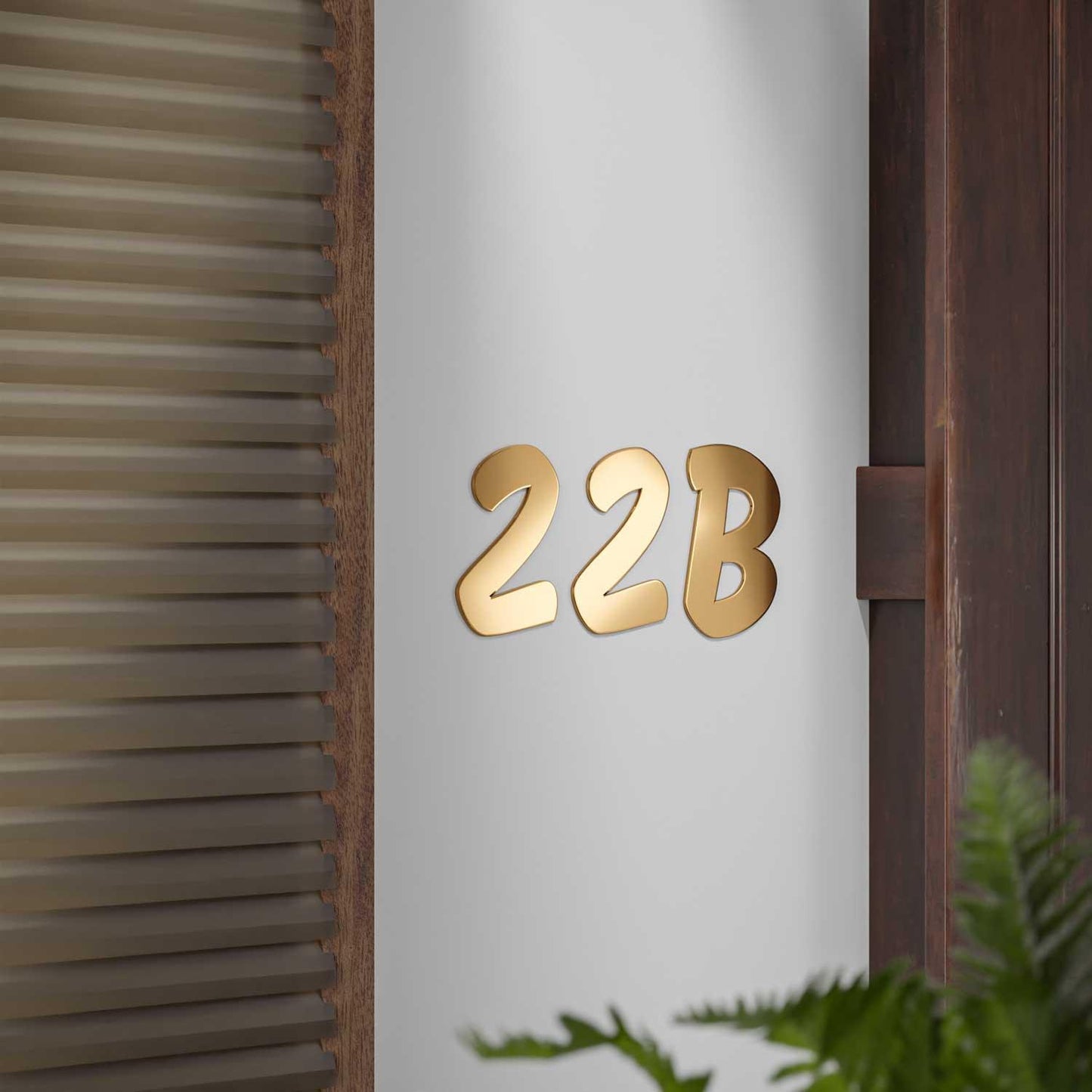Mogra - Dense Brass Door Numbers & Letters - Housenama