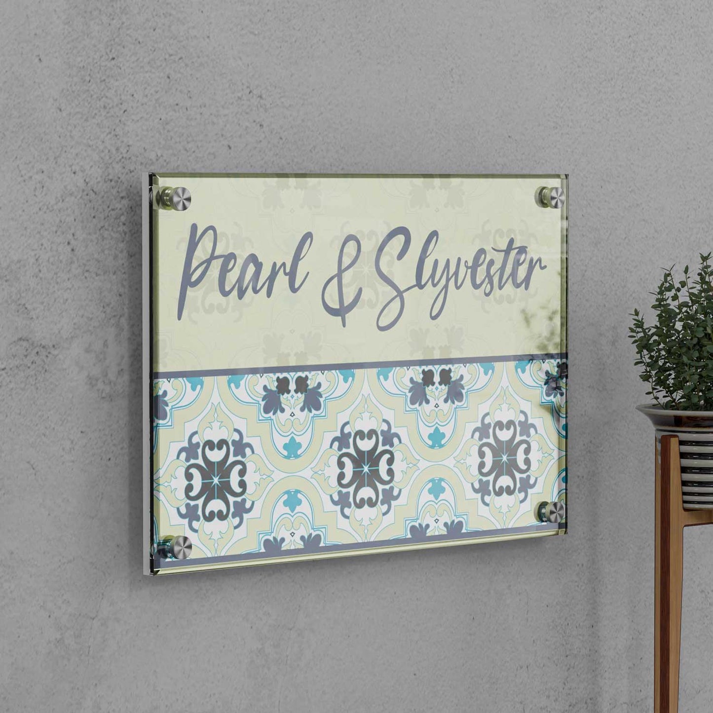 Moroccan Patio - Acrylic Name Plate - Housenama