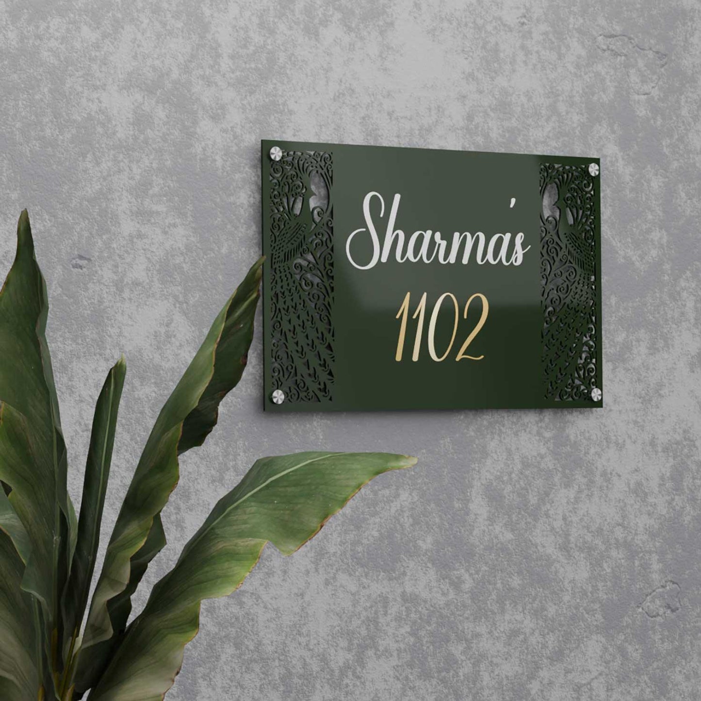 Naaz-e-Mor - Steel Name Plate