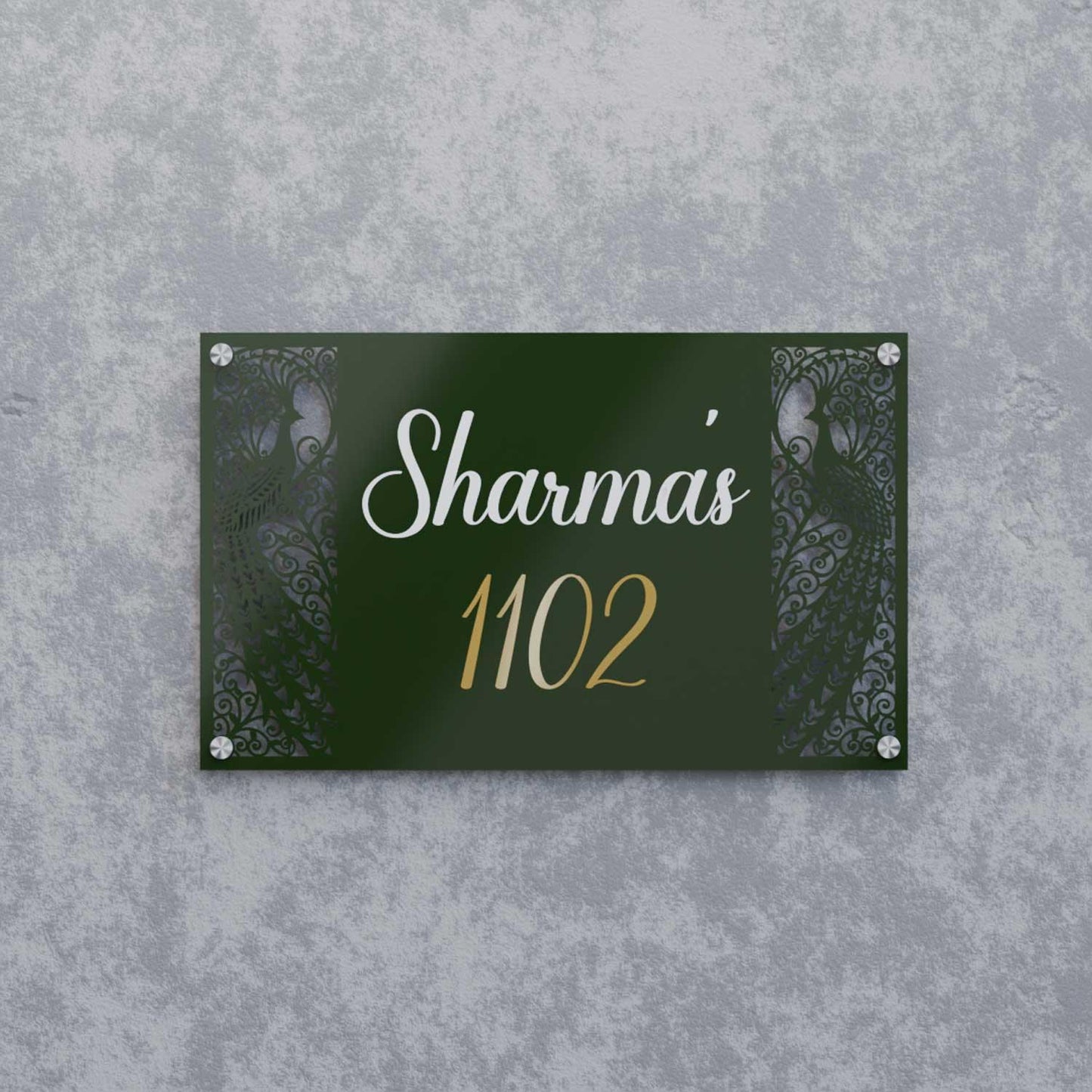Naaz-e-Mor - Steel Name Plate